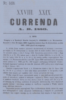 Currenda. 1880, kurenda 28, 29