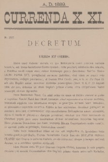 Currenda. 1889, kurenda 10, 11
