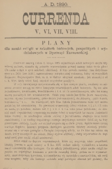 Currenda. 1890, kurenda 5, 6, 7, 8