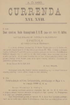 Currenda. 1890, kurenda 16, 17