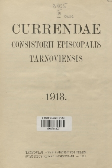 Currenda. 1913, Index