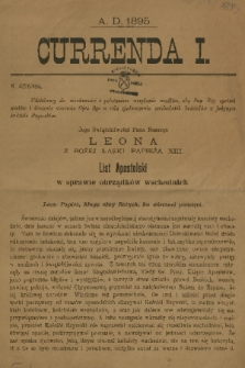 Currenda. 1895, kurenda 1