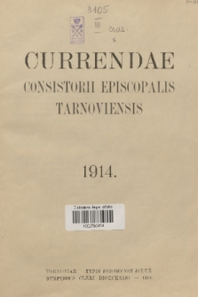 Currenda. 1914, Index