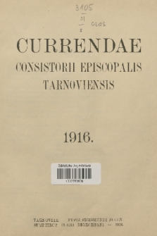Currenda. 1916, Index