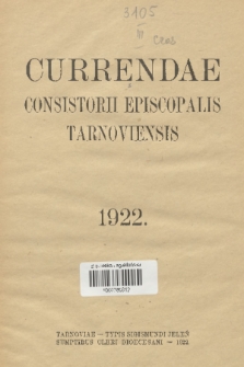 Currenda. 1922, Index