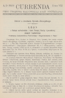 Currenda : pismo urzędowe tarnowskiej kurji diecezjalnej. 1928, kurenda 7