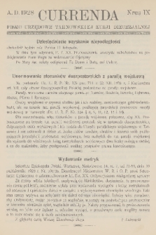 Currenda : pismo urzędowe tarnowskiej kurji diecezjalnej. 1928, kurenda 9