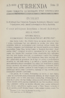 Currenda : pismo urzędowe tarnowskiej kurji diecezjalnej. 1930, kurenda 2