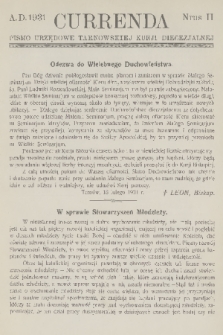 Currenda : pismo urzędowe tarnowskiej kurji diecezjalnej. 1931, kurenda 2