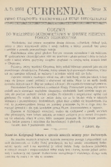 Currenda : pismo urzędowe tarnowskiej kurji diecezjalnej. 1931, kurenda 10