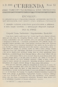 Currenda : pismo urzędowe tarnowskiej kurji diecezjalnej. 1931, kurenda 11