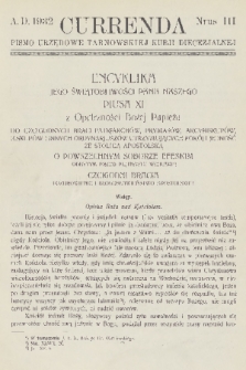 Currenda : pismo urzędowe tarnowskiej kurji diecezjalnej. 1932, kurenda 3