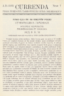 Currenda : pismo urzędowe tarnowskiej kurji diecezjalnej. 1932, kurenda 5