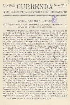 Currenda : pismo urzędowe tarnowskiej kurji diecezjalnej. 1932, kurenda 12