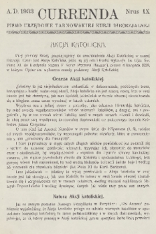 Currenda : pismo urzędowe tarnowskiej kurji diecezjalnej. 1933, kurenda 9