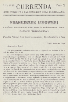Currenda : pismo urzędowe tarnowskiej kurji diecezjalnej. 1933, kurenda 10