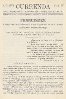 Currenda : pismo urzędowe tarnowskiej kurji diecezjalnej. 1934, kurenda 4