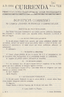Currenda : pismo urzędowe tarnowskiej kurji diecezjalnej. 1934, kurenda 8
