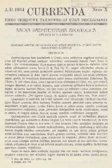 Currenda : pismo urzędowe tarnowskiej kurji diecezjalnej. 1934, kurenda 10