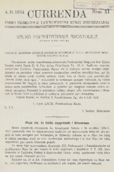 Currenda : pismo urzędowe tarnowskiej kurji diecezjalnej. 1934, kurenda 11