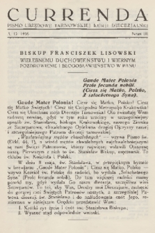 Currenda : pismo urzędowe tarnowskiej kurji diecezjalnej. 1936, kurenda 3