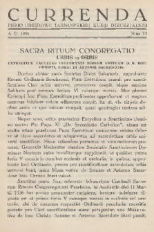 Currenda : pismo urzędowe tarnowskiej kurji diecezjalnej. 1936, kurenda 6
