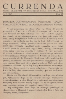 Currenda : pismo urzędowe tarnowskiej kurji diecezjalnej. 1936, kurenda 11