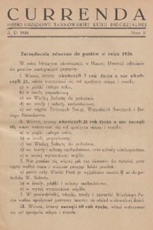 Currenda : pismo urzędowe tarnowskiej kurji diecezjalnej. 1938, kurenda 2
