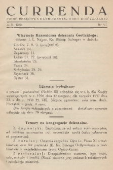 Currenda : pismo urzędowe tarnowskiej kurji diecezjalnej. 1939, kurenda 6