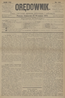 Orędownik : pismo poświęcone sprawom politycznym i społecznym. R.7, 1877, nr 114
