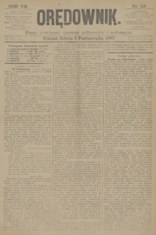 Orędownik : pismo poświęcone sprawom politycznym i społecznym. R.7, 1877, nr 118