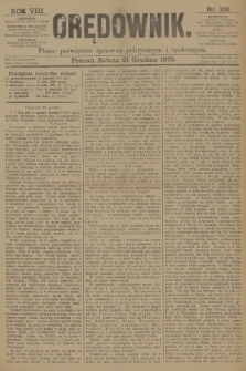 Orędownik : pismo poświęcone sprawom politycznym i spółecznym. R.8, 1878, nr 153 + dod.
