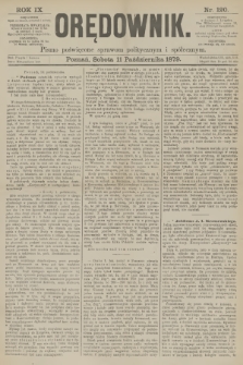 Orędownik : pismo poświęcone sprawom politycznym i spółecznym. R.9, 1879, nr 120