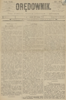 Orędownik : pismo poświęcone sprawom politycznym i spółecznym. R.21, 1891, nr 41
