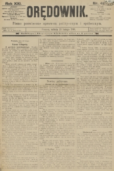 Orędownik : pismo poświęcone sprawom politycznym i spółecznym. R.21, 1891, nr 42