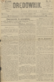 Orędownik : pismo poświęcone sprawom politycznym i spółecznym. R.22, 1892, nr 3