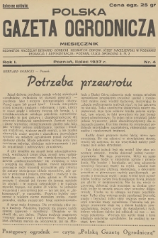 Polska Gazeta Ogrodnicza. R.1, 1937, nr 4