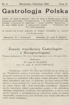 Gastrologja Polska. T.4, 1933, nr 3 + wkładka