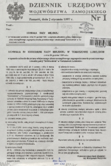 Dziennik Urzędowy Województwa Zamojskiego. 1997, nr 1