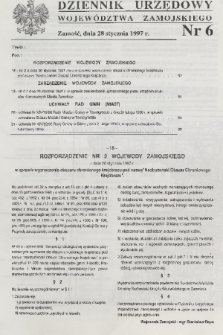 Dziennik Urzędowy Województwa Zamojskiego. 1997, nr 6