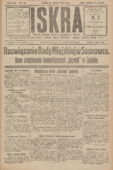 Iskra : dziennik polityczny, społeczny, gospodarczy i literacki. R.16 (1925), nr 41