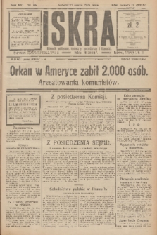 Iskra : dziennik polityczny, społeczny, gospodarczy i literacki. R.16 (1925), nr 66