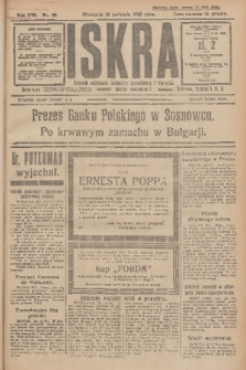 Iskra : dziennik polityczny, społeczny, gospodarczy i literacki. R.16 (1925), nr 89