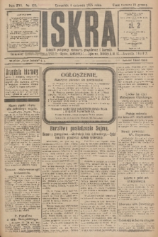 Iskra : dziennik polityczny, społeczny, gospodarczy i literacki. R.16 (1925), nr 125