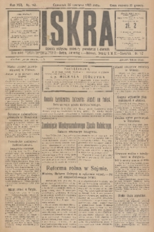 Iskra : dziennik polityczny, społeczny, gospodarczy i literacki. R.16 (1925), nr 142