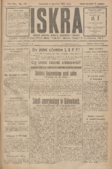 Iskra : dziennik polityczny, społeczny, gospodarczy i literacki. R.16 (1925), nr 177