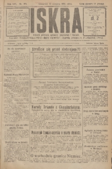 Iskra : dziennik polityczny, społeczny, gospodarczy i literacki. R.16 (1925), nr 183
