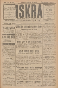 Iskra : dziennik polityczny, społeczny, gospodarczy i literacki. R.16 (1925), nr 202