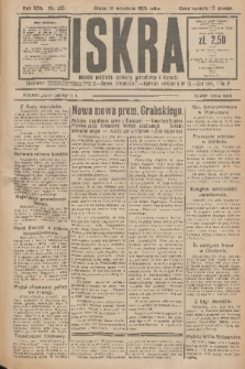 Iskra : dziennik polityczny, społeczny, gospodarczy i literacki. R.16 (1925), nr 210