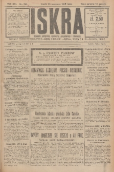 Iskra : dziennik polityczny, społeczny, gospodarczy i literacki. R.16 (1925), nr 216